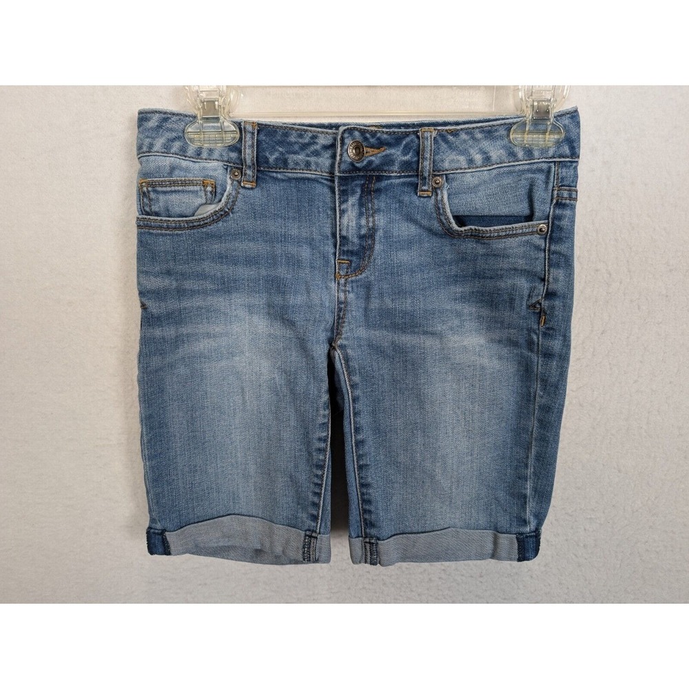 Aeropostale Womens Shorts Jeans Mom Size 1 / 2 Cotton‎ Blend Blue